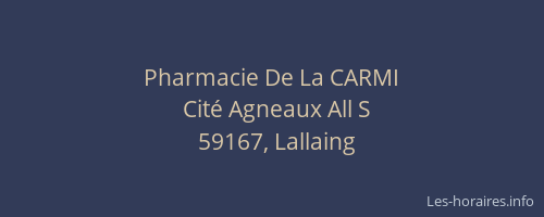 Pharmacie De La CARMI