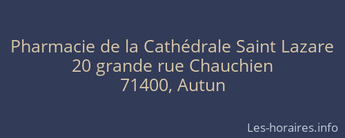 Pharmacie de la Cathédrale Saint Lazare