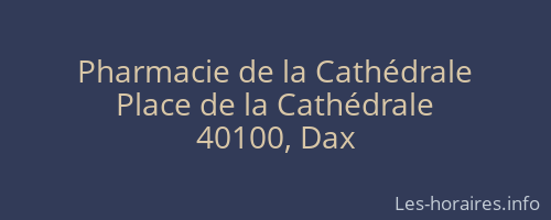 Pharmacie de la Cathédrale
