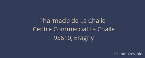 Pharmacie de La Challe