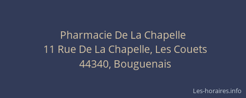 Pharmacie De La Chapelle