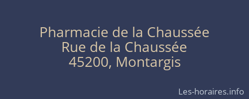 Pharmacie de la Chaussée