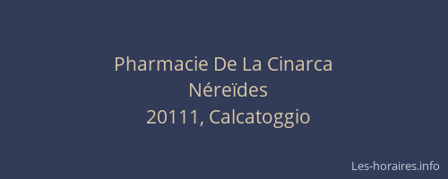 Pharmacie De La Cinarca