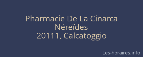 Pharmacie De La Cinarca