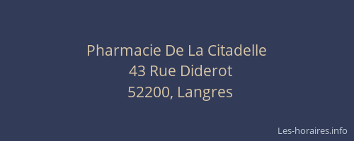 Pharmacie De La Citadelle