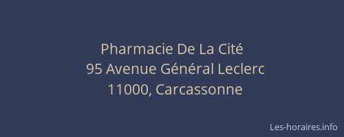 Pharmacie De La Cité