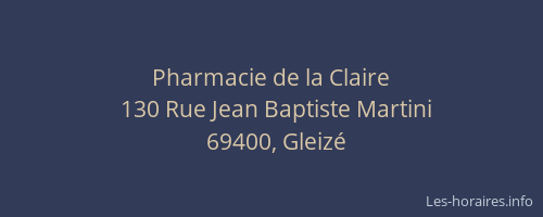 Pharmacie de la Claire