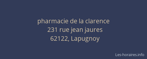 pharmacie de la clarence