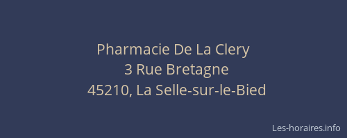 Pharmacie De La Clery