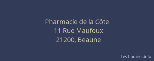 Pharmacie de la Côte