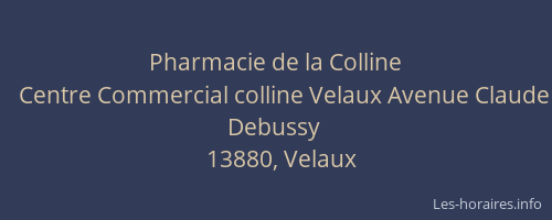 Pharmacie de la Colline