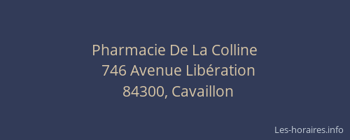 Pharmacie De La Colline