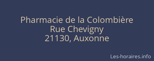 Pharmacie de la Colombière