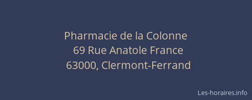 Pharmacie de la Colonne