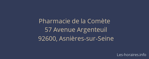 Pharmacie de la Comète