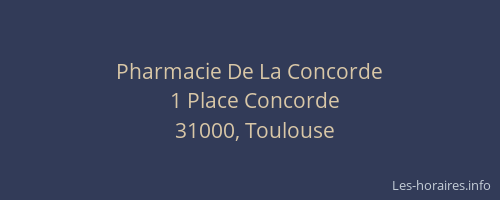 Pharmacie De La Concorde