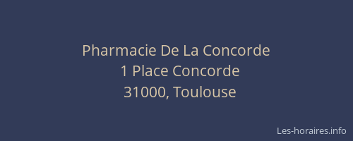 Pharmacie De La Concorde
