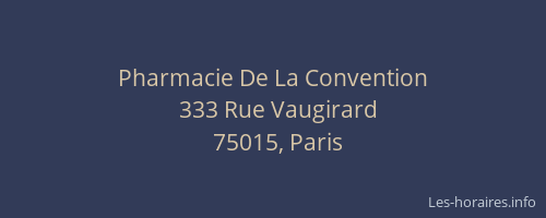 Pharmacie De La Convention