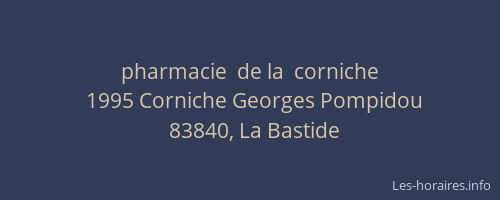 pharmacie  de la  corniche