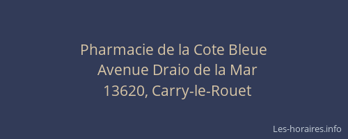 Pharmacie de la Cote Bleue
