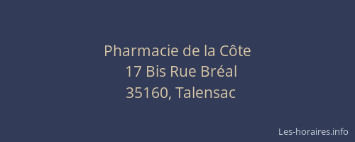 Pharmacie de la Côte