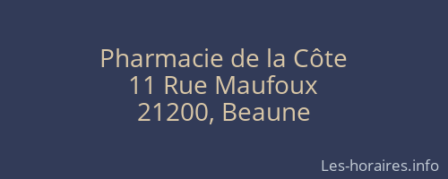 Pharmacie de la Côte