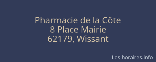 Pharmacie de la Côte