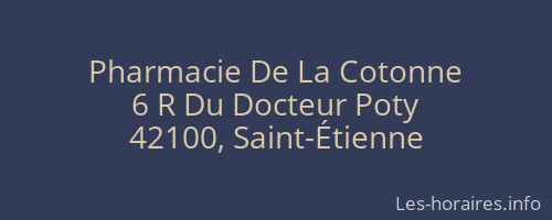 Pharmacie De La Cotonne