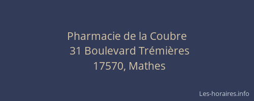 Pharmacie de la Coubre