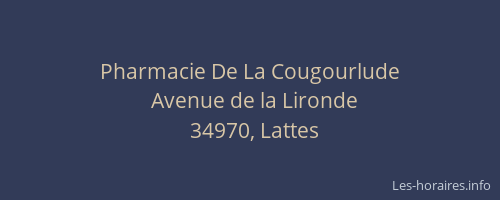 Pharmacie De La Cougourlude