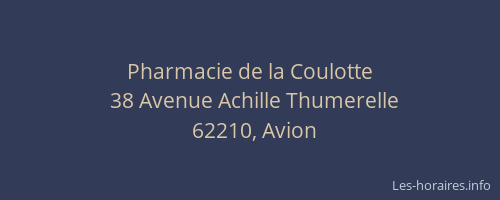 Pharmacie de la Coulotte