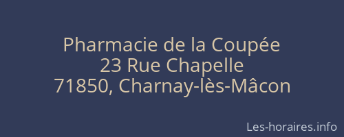 Pharmacie de la Coupée