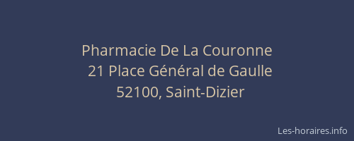 Pharmacie De La Couronne