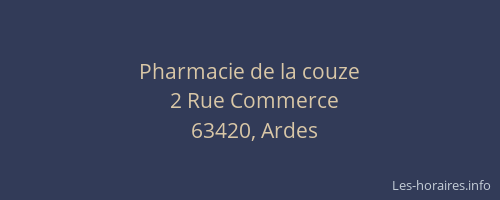 Pharmacie de la couze