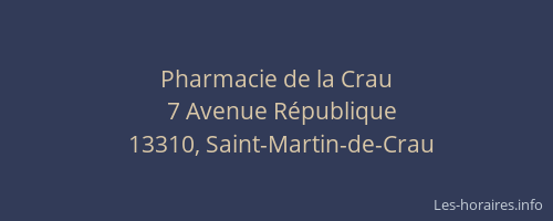 Pharmacie de la Crau