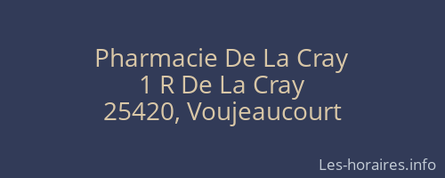 Pharmacie De La Cray