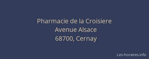 Pharmacie de la Croisiere