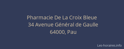 Pharmacie De La Croix Bleue