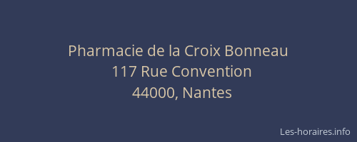 Pharmacie de la Croix Bonneau