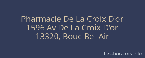 Pharmacie De La Croix D'or