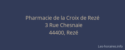 Pharmacie de la Croix de Rezé