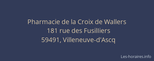 Pharmacie de la Croix de Wallers