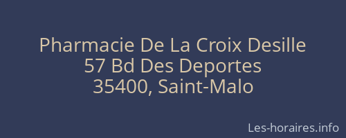 Pharmacie De La Croix Desille