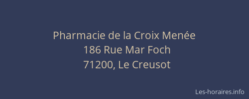 Pharmacie de la Croix Men&eacute;e