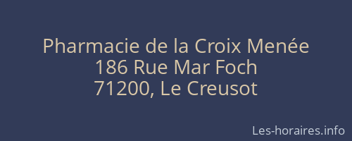 Pharmacie de la Croix Menée