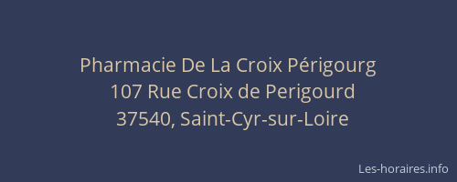 Pharmacie De La Croix P&eacute;rigourg