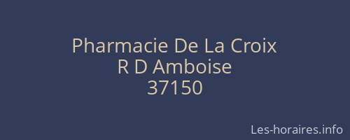 Pharmacie De La Croix