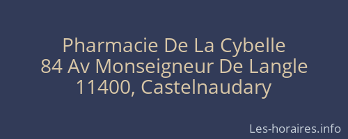 Pharmacie De La Cybelle