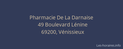 Pharmacie De La Darnaise