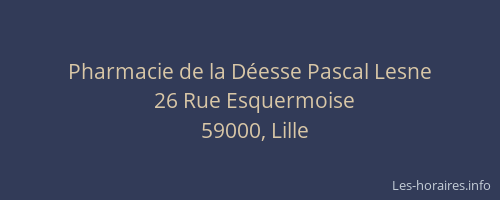 Pharmacie de la Déesse Pascal Lesne